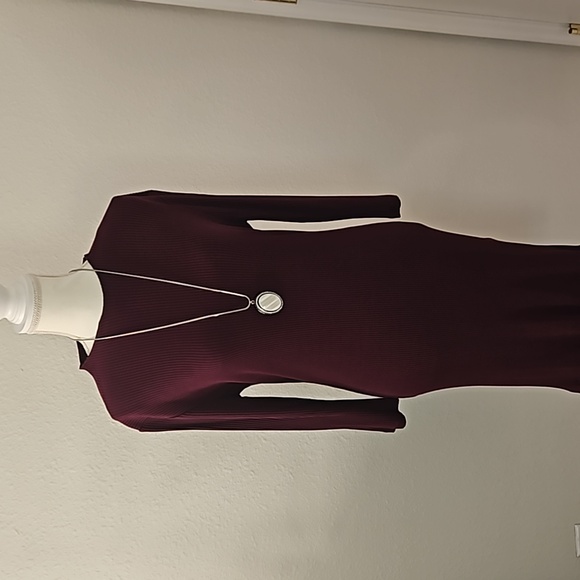 Women's Tahari Dress Size M In A Rich Wine Color. - Picture 11 of 11